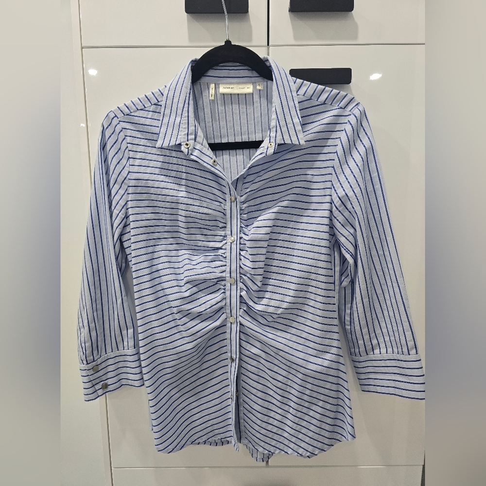 InWear Blue and White Striped Shirt Size S